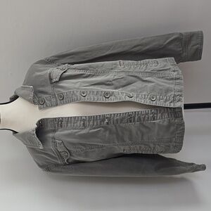 Women's Calvin Klein Jeans Greenish/gray Cotton Utility Jacket